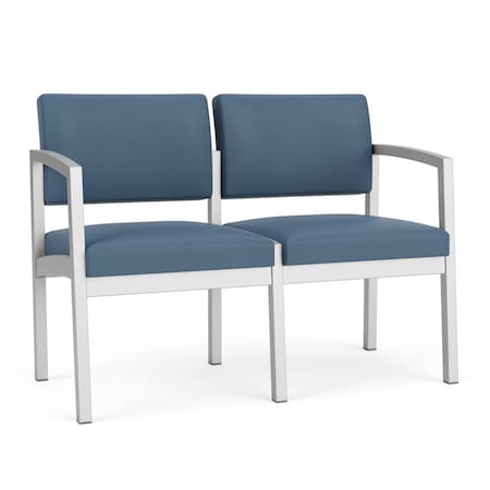 Lesro Lenox 2 Seat Tandem Seating W/ No Center Arm, 43.5 in W 24.5 in L 32 in H LS2101